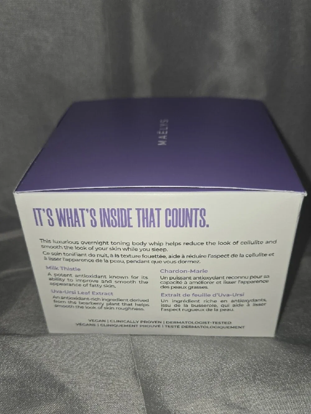 MAËLYS GET-DREAMY Overnight Toning Body Whip — White & Purple